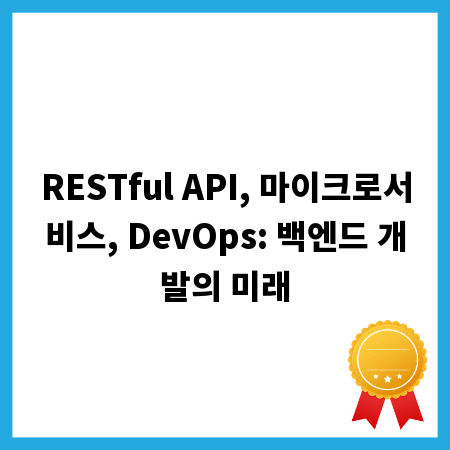 RESTful API, 마이크로서비스, DevOps: 백엔드 개발의 미래