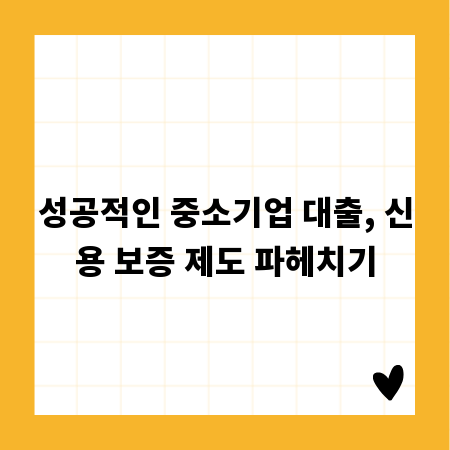 성공적인 중소기업 대출, 신용 보증 제도 파헤치기