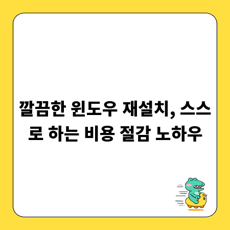 깔끔한 윈도우 재설치, 스스로 하는 비용 절감 노하우