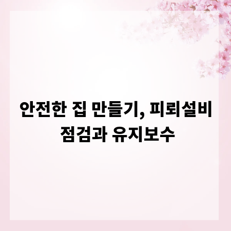 안전한 집 만들기, 피뢰설비 점검과 유지보수