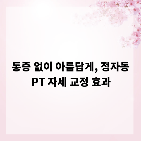 통증 없이 아름답게, 정자동PT 자세 교정 효과