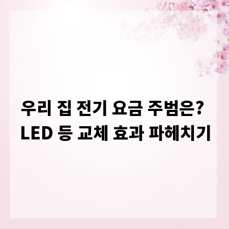 우리 집 전기 요금 주범은? LED 등 교체 효과 파헤치기
