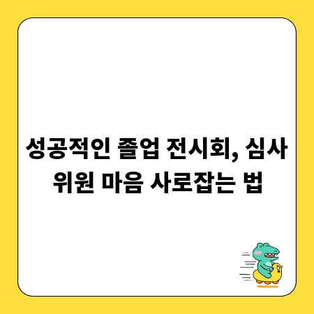 성공적인 졸업 전시회, 심사위원 마음 사로잡는 법