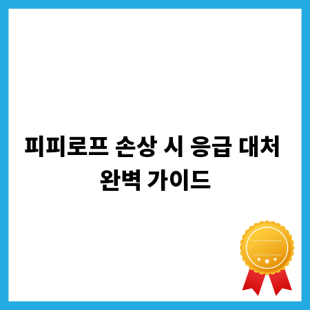 피피로프 손상 시 응급 대처 완벽 가이드