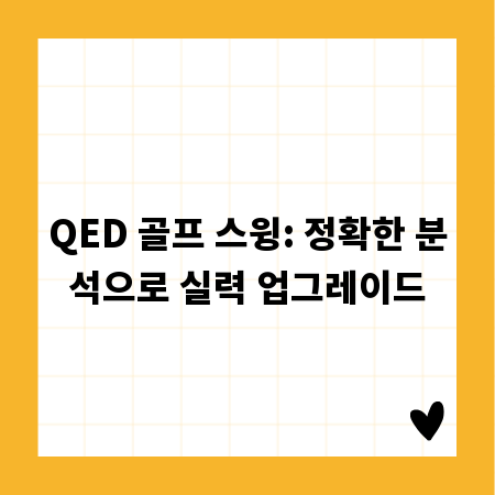 QED 골프 스윙: 정확한 분석으로 실력 업그레이드