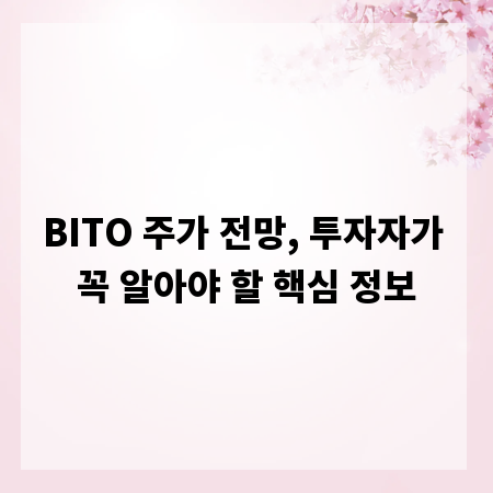 BITO 주가 전망, 투자자가 꼭 알아야 할 핵심 정보