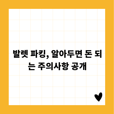 발렛 파킹, 알아두면 돈 되는 주의사항 공개