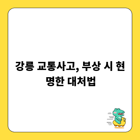 강릉 교통사고, 부상 시 현명한 대처법