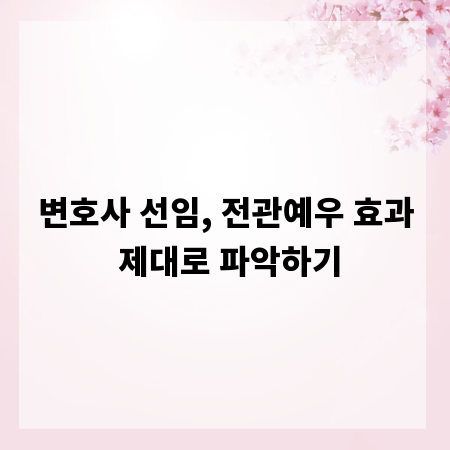 변호사 선임, 전관예우 효과 제대로 파악하기