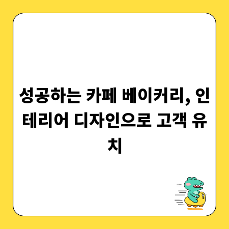성공하는 카페 베이커리, 인테리어 디자인으로 고객 유치