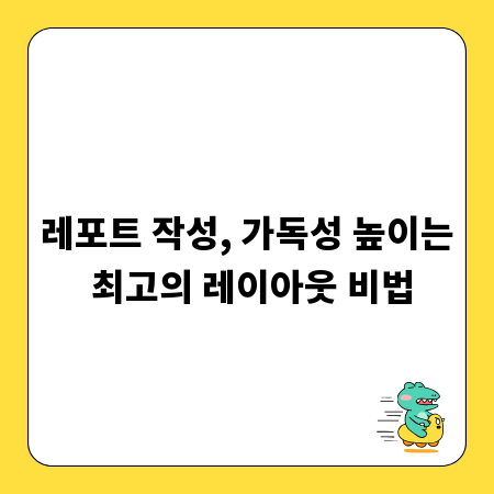 레포트 작성, 가독성 높이는 최고의 레이아웃 비법