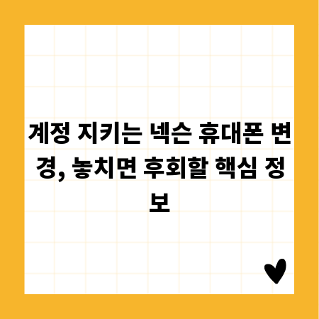 계정 지키는 넥슨 휴대폰 변경, 놓치면 후회할 핵심 정보