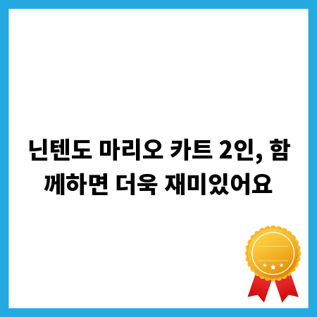 닌텐도 마리오 카트 2인, 함께하면 더욱 재미있어요