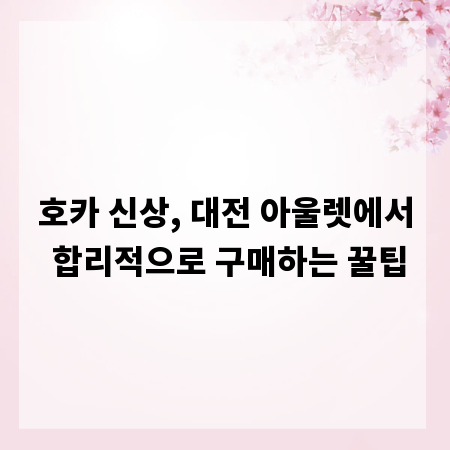 호카 신상, 대전 아울렛에서 합리적으로 구매하는 꿀팁