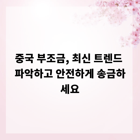 중국 부조금, 최신 트렌드 파악하고 안전하게 송금하세요