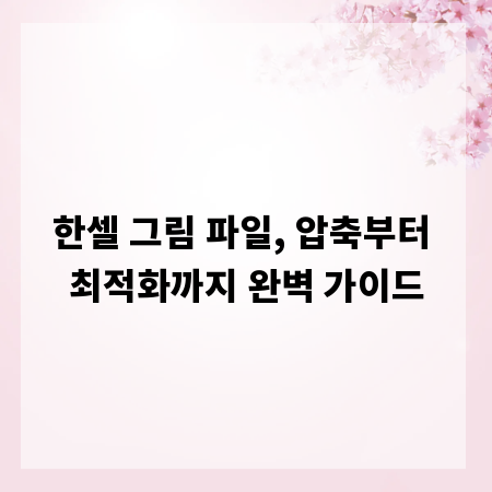 한셀 그림 파일, 압축부터 최적화까지 완벽 가이드