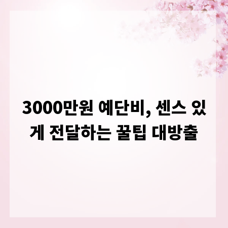 3000만원 예단비, 센스 있게 전달하는 꿀팁 대방출