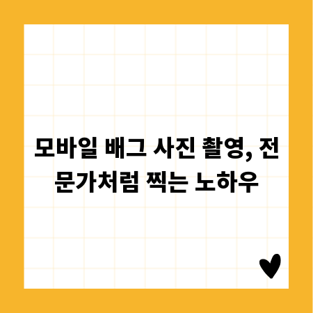 모바일 배그 사진 촬영, 전문가처럼 찍는 노하우